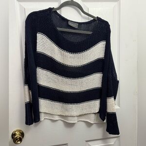 Wooden Ships‎ Navy and Cream Striped Sweater